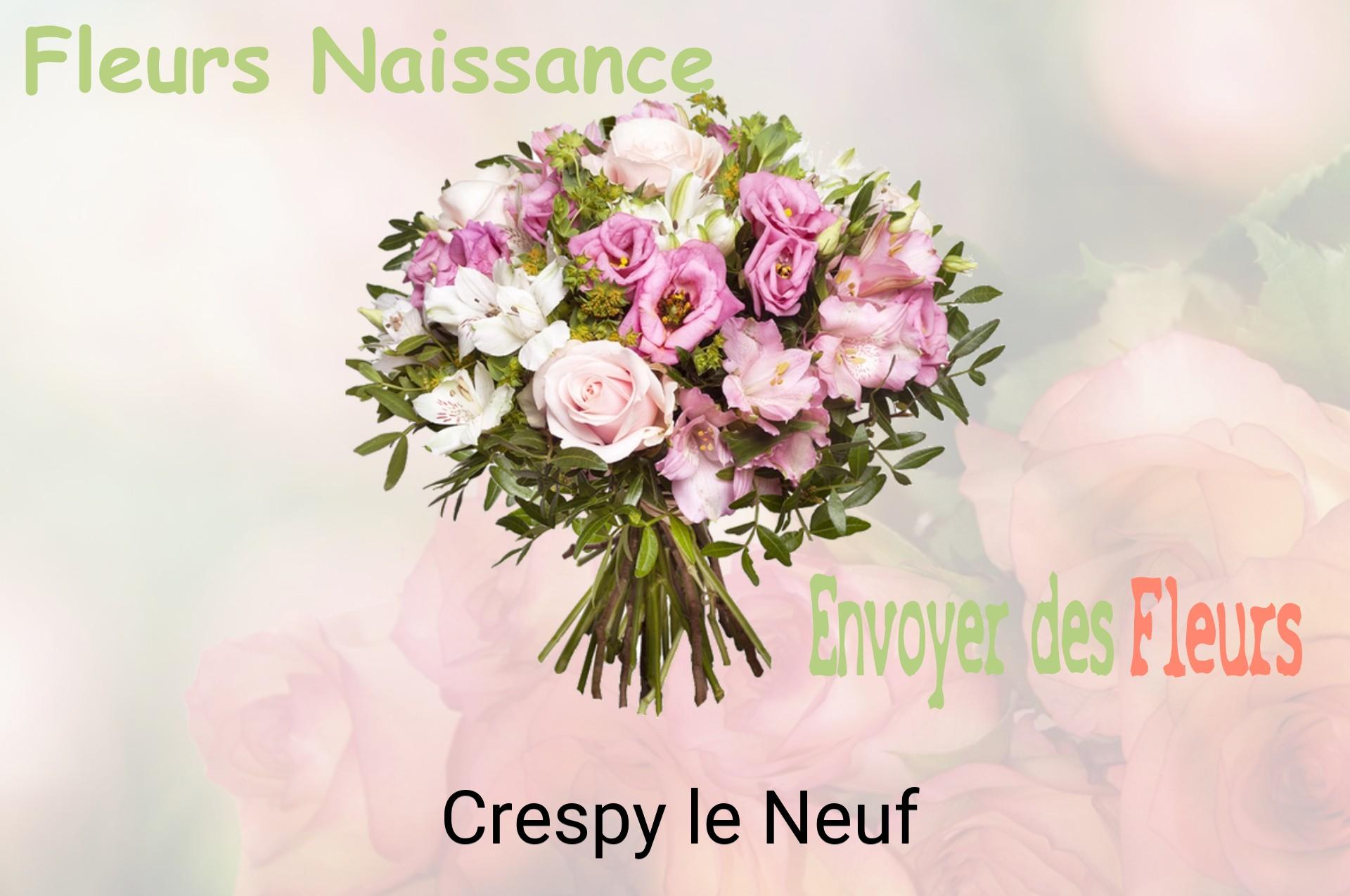 Bouquet de fleurs de naissance livré à Crespy-le-Neuf