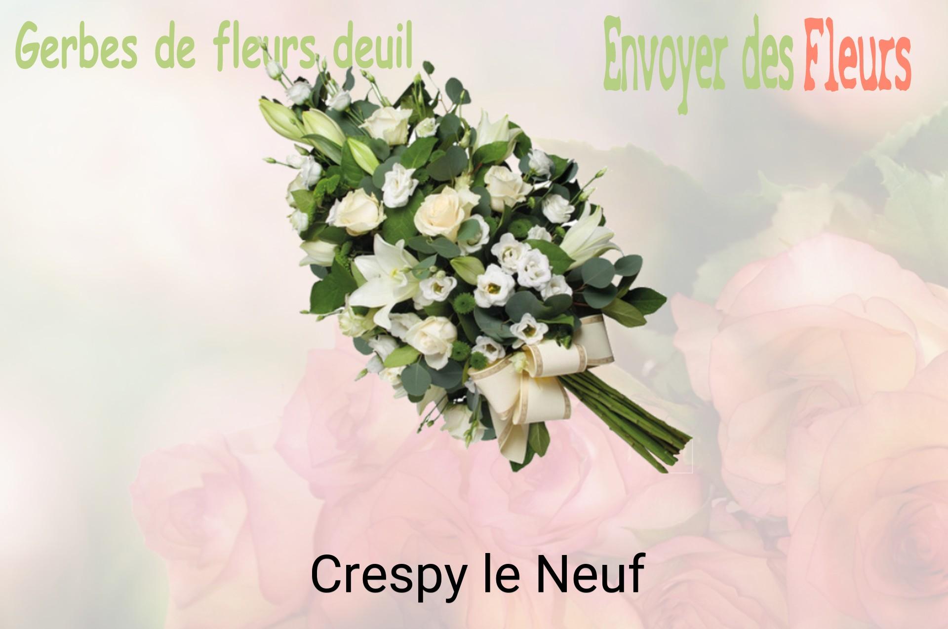 Gerbe de fleurs de deuil livrée à Crespy-le-Neuf